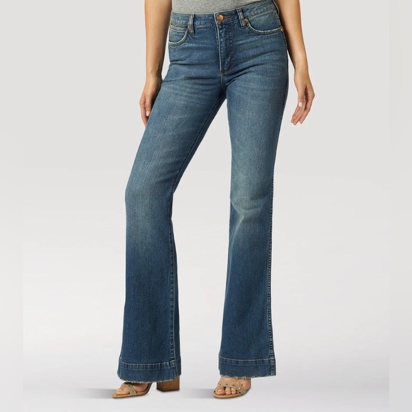 Wrangler Retro premium High Rise Trouser boot Jeans‎ #1011MPESY size 27x36 new - Picture 4 of 7